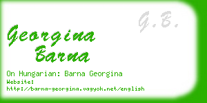 georgina barna business card
